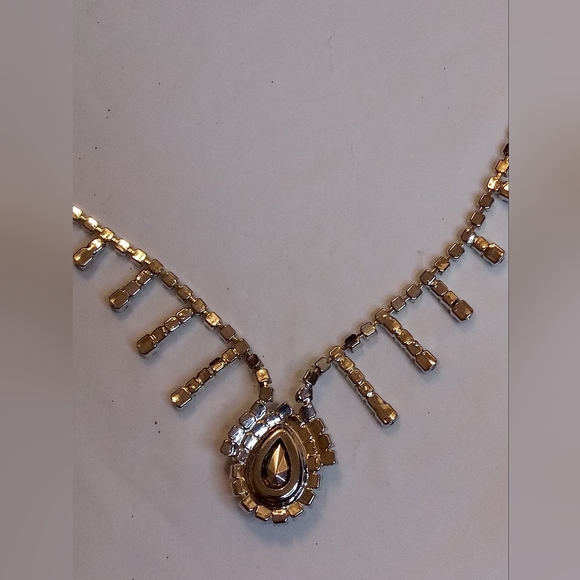 A Royal Blue and Crystal Necklace silver hardware, pre-owned - Picture 12 of 16